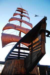 Ship with copper paint